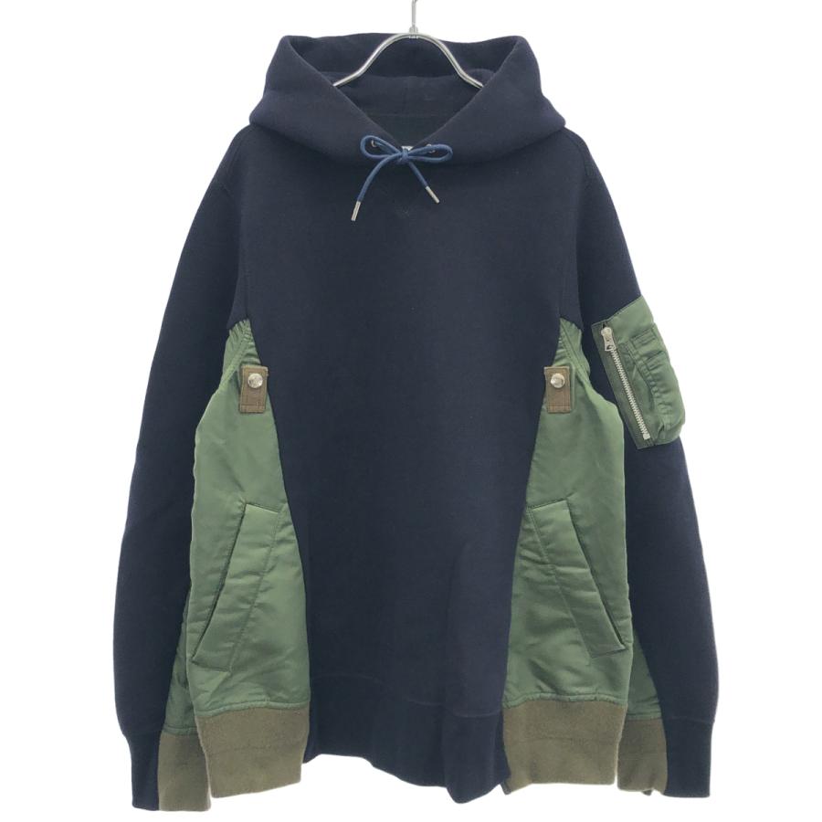 sacai サカイ Sponge Sweat×MA-1 Hoodie スポンジパーカー SCM-033 ネイビー カーキ 2 sacai（サカイ） Sponge Sweat×MA-1 Hoodie スポンジパーカー SCM-033