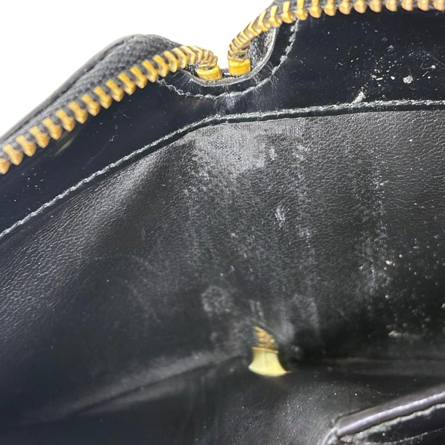 COMME des GARCONS  コムデギャルソン ドットパテントレザーウォレット 財布  ブラック COMME des GARCONS（コムデギャルソン） ドットパテントレザー