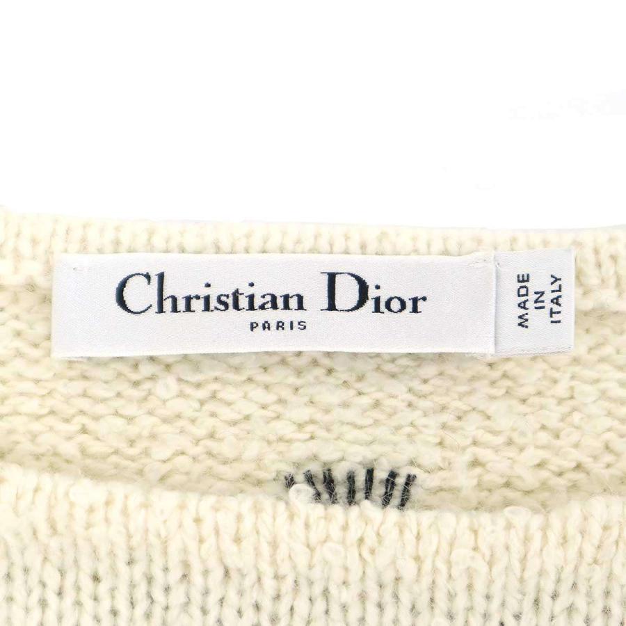 Christian Dior クリスチャンディオール トワル ドゥ ジュイ スコットランド ブレンドニットセーター 514S48A3024 アイボリー×ブラック F38 ITJG5GYJDTAYの画像