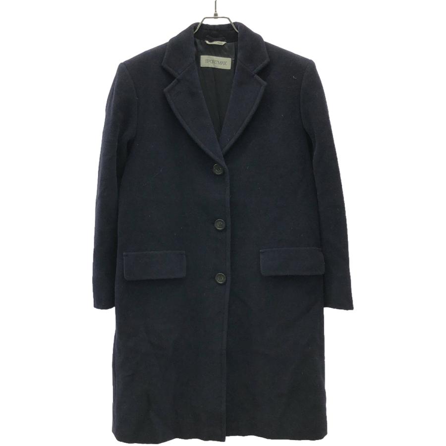 SPORTS MAX チェスターコート　40サイズ SPORTMAX（スポーツマックス） ウールチェスターコート ネイビー 40