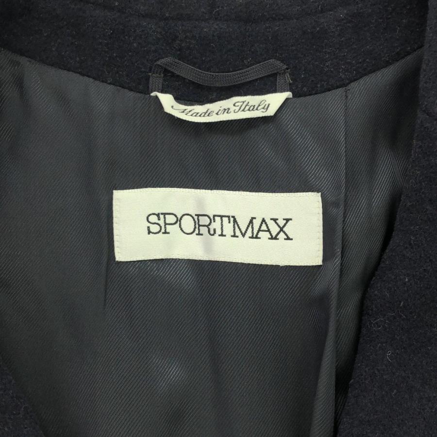 SPORTMAX（スポーツマックス） ウールチェスターコート ネイビー 40
