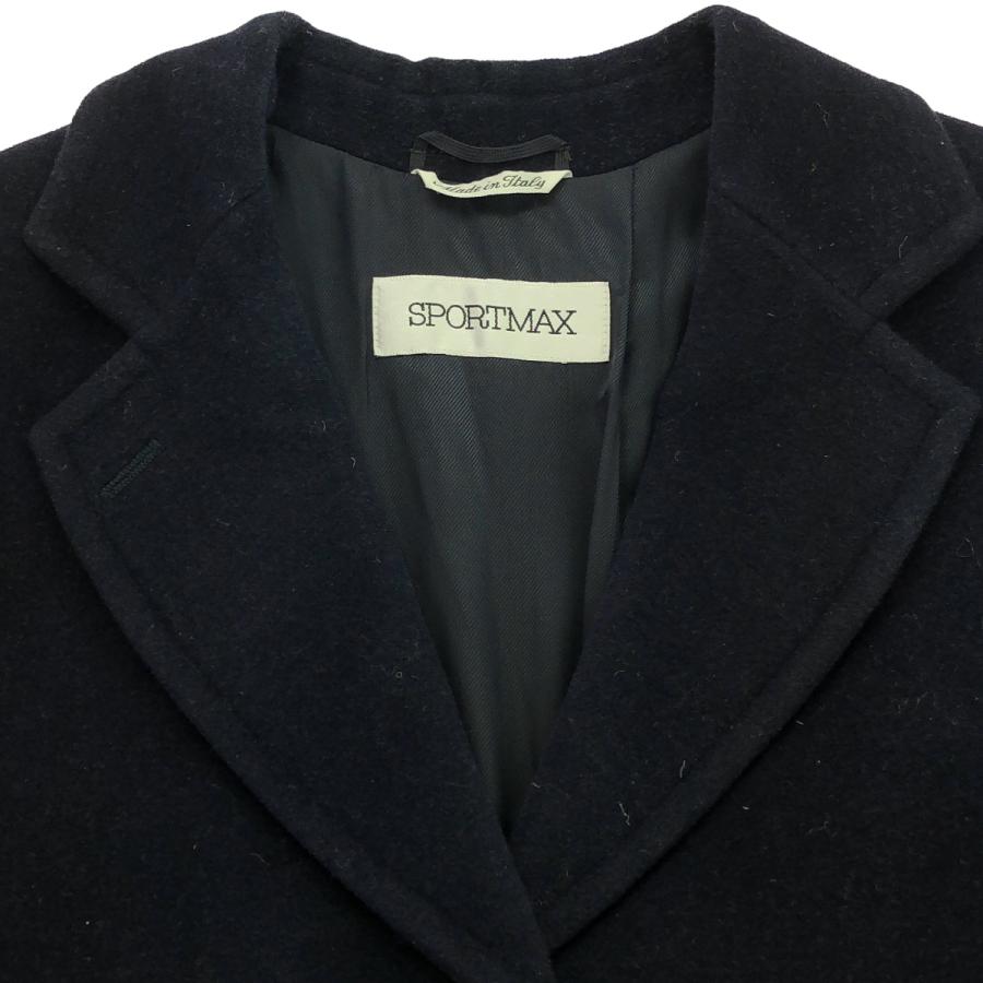 SPORTMAX（スポーツマックス） ウールチェスターコート ネイビー 40