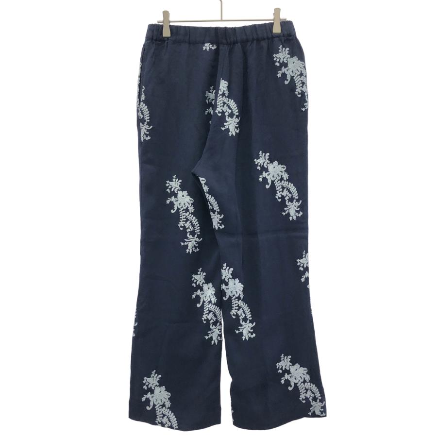 ne Quittez pas ヌキテパ Mini Flower Embroidery Pants フラワーエンブロイダリーレーヨンパンツ 010642GR3 ネイビー S ITJH30098S48_1