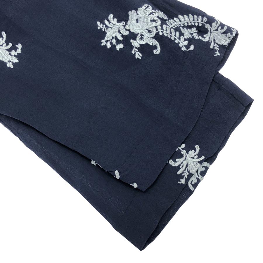 ne Quittez pas ヌキテパ Mini Flower Embroidery Pants フラワーエンブロイダリーレーヨンパンツ 010642GR3 ネイビー S ITJH30098S48_5