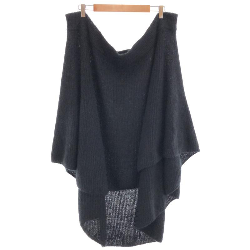 LIMI feu（リミフゥ） 13AW ニットポンチョ ブラック S ITJHGA9ODPB6