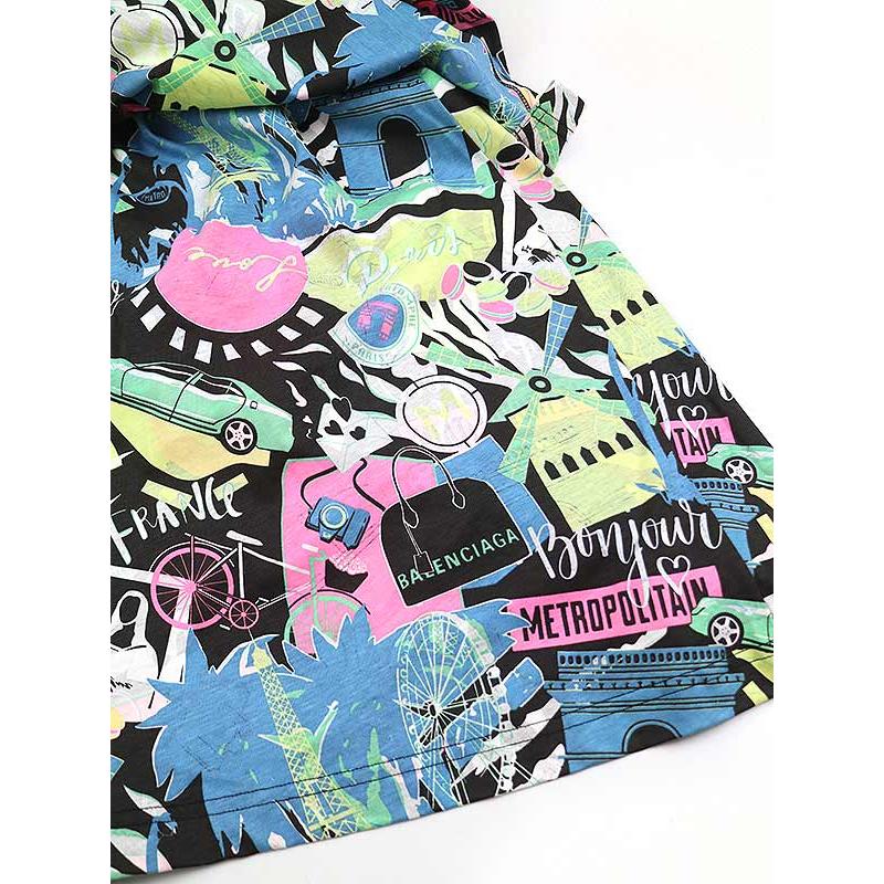 BALENCIAGA バレンシアガ 20SS シティプリント コットンドレス