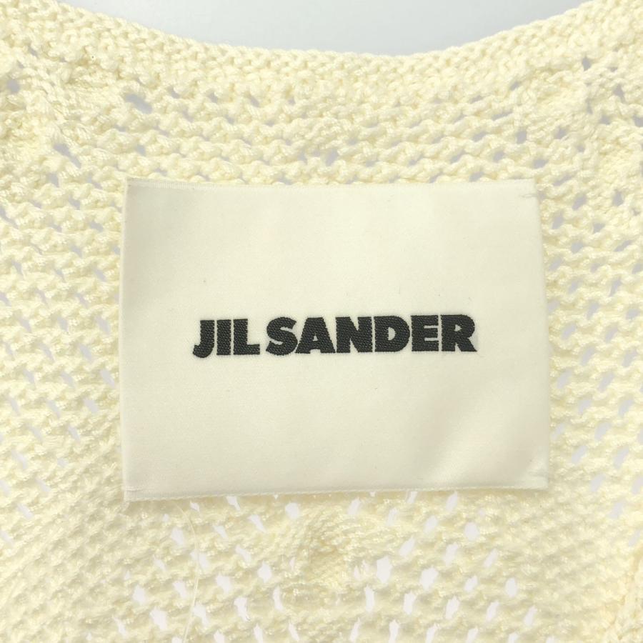 JIL SANDER - JIL SANDER ジルサンダー 22SS クロシェニットベスト JSPU751057 ホワイト 34 JIL SANDER ジルサンダー 22SS クロシェニットベスト JSPU751057