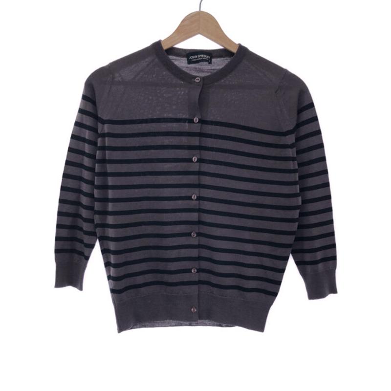 John Smedley ジョンスメドレー ニット ボーダー カーディガン 【公式