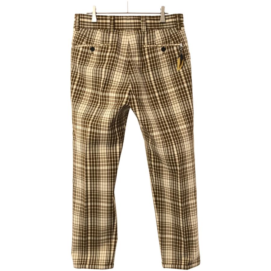 PT TORINO ピーティー トリノ CINQUE  フェザーディテールチェックスラックスパンツ XXP 0176 キャメル×アイボリー 32 PT TORINO ピーティー トリノ CINQUE フェザーディテールチェック