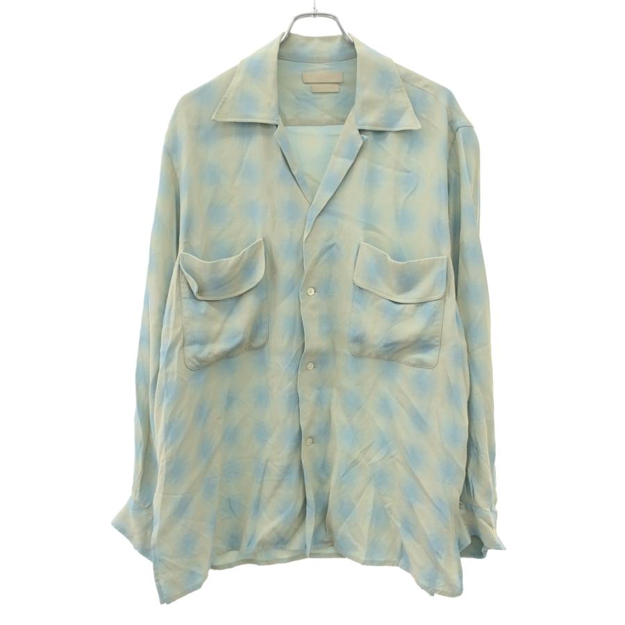 YOAK（ヨーク） YOKE 25SS BLURRED OMBRE PLAID OPEN COLLAR SHIRT