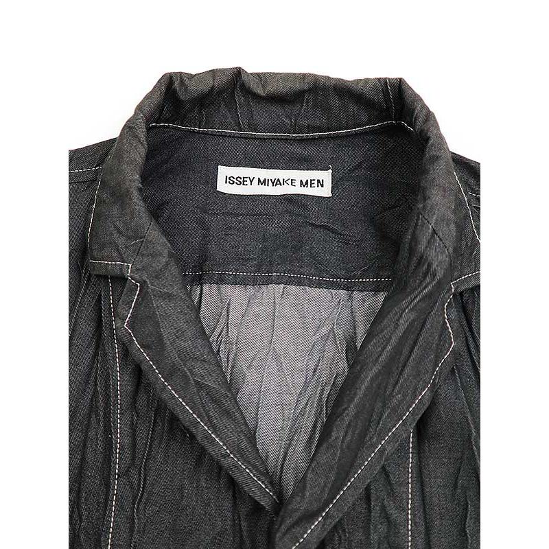 ISSEY MIYAKE MEN イッセイミヤケ メン 皺加工 4Bデニムジャケット  