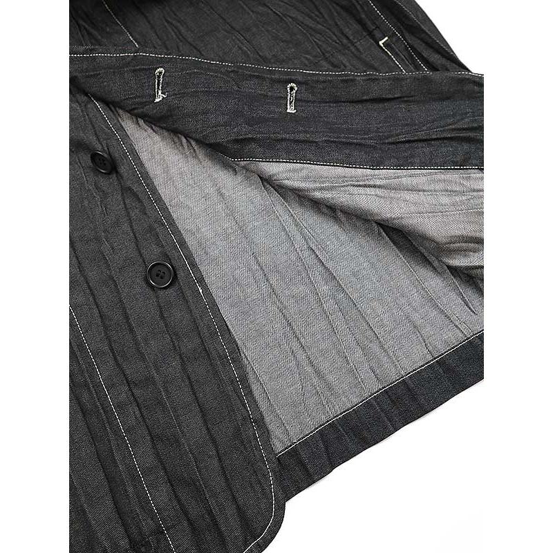 ISSEY MIYAKE MEN イッセイミヤケ メン 皺加工 4Bデニムジャケット  