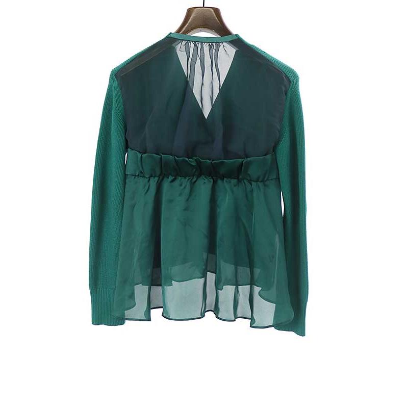 sacai サカイ 23SS Knit x Satin Cardigan ニットサテン sacai サカイ 23SS Knit x Satin Cardigan ニットサテン