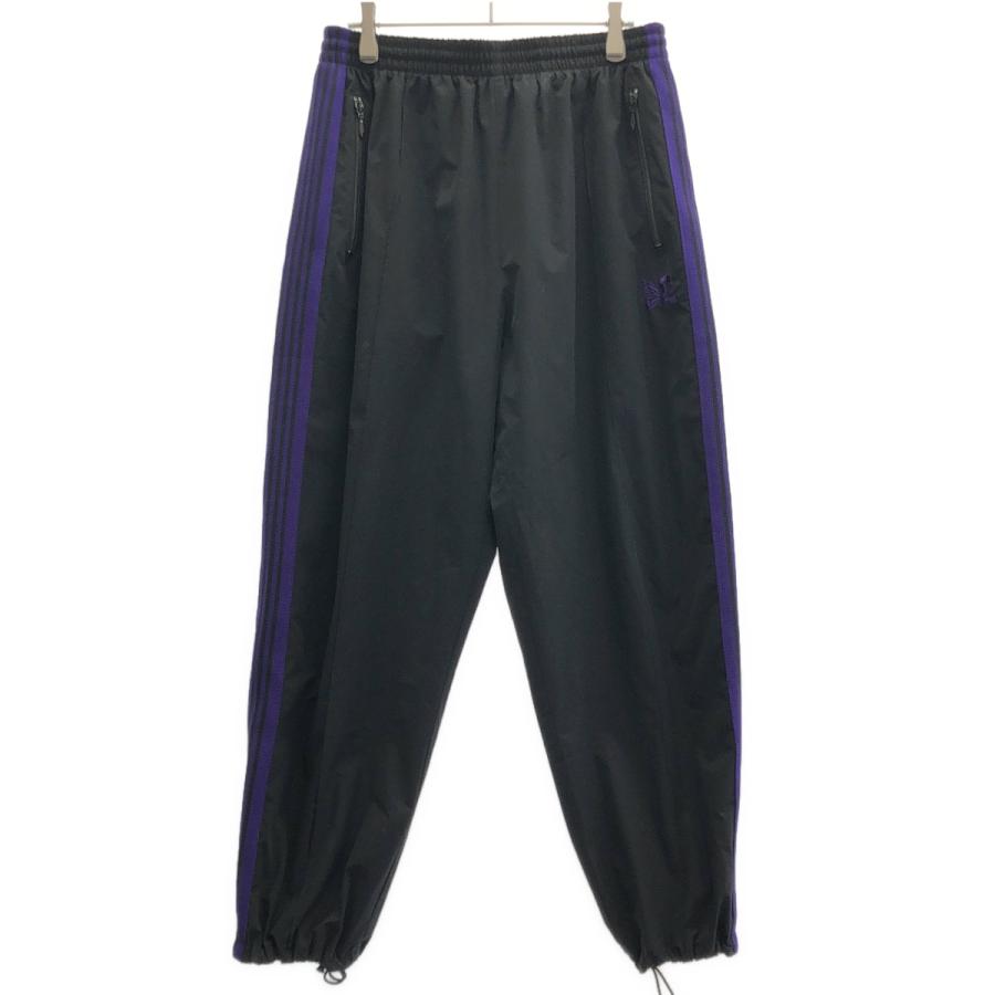 ニードルス×DCシューズ　黒紫ストライプトラックパンツ Needles（ニードルス） Needles× DC SHOES ニードルズ×ディーシー