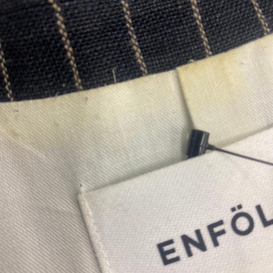 ENFOLD エンフォルド ストライプリネンカーブアームジャケット ENFOLD エンフォルド ストライプリネンカーブアームジャケット