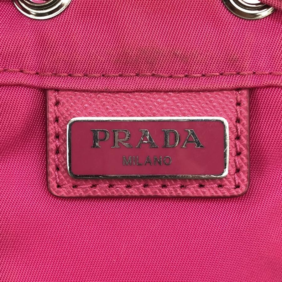 PRADA（プラダ） ナイロンドローストリングポーチ 巾着バッグ ピンク
