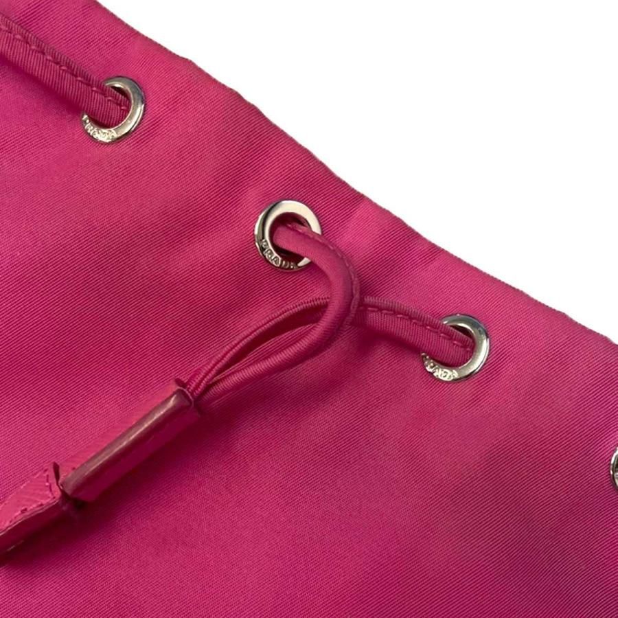 PRADA（プラダ） ナイロンドローストリングポーチ 巾着バッグ ピンク