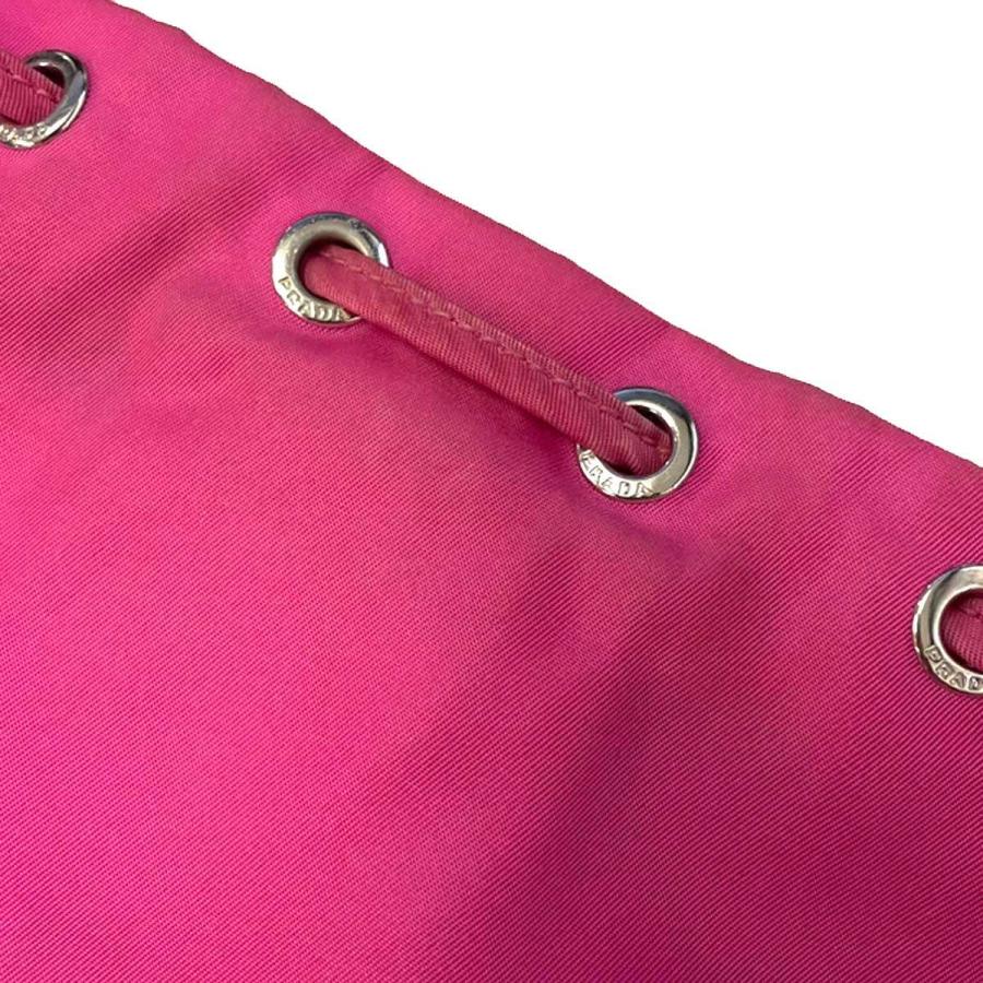PRADA（プラダ） ナイロンドローストリングポーチ 巾着バッグ ピンク