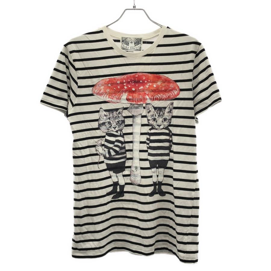 ボリス雑貨店 ヒグチユウコ ボーダーTシャツ ホワイト ブラック L