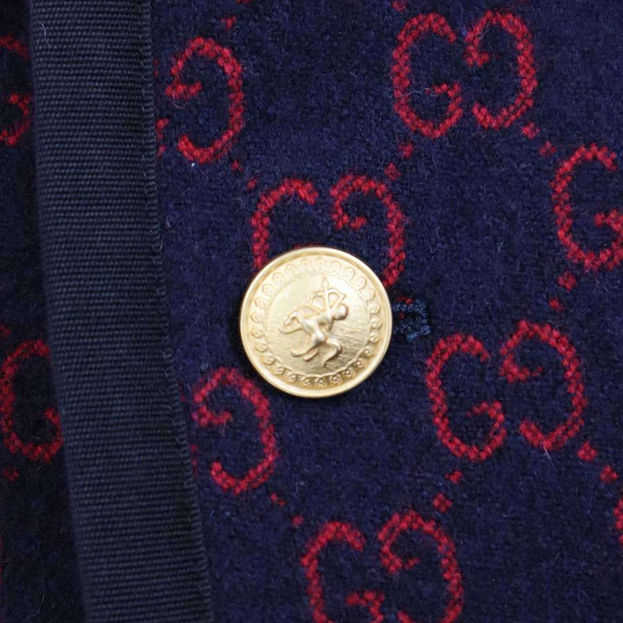 GUCCI（グッチ） 20SS GGジャガードチェスターコート 597911 ネイビー