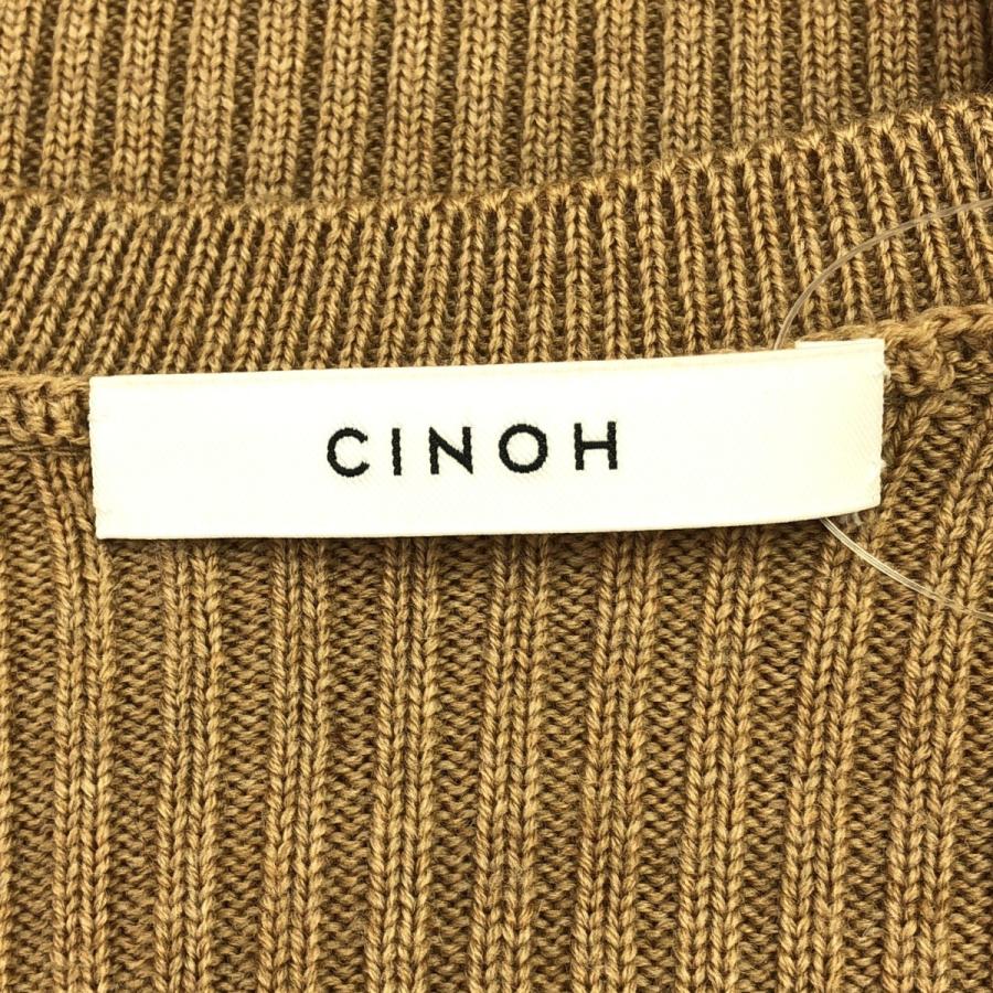 CINOH  Vネックニット 38  ベージュ CINOH（チノ） Vネックニットセーター 17W029 キャメル 38