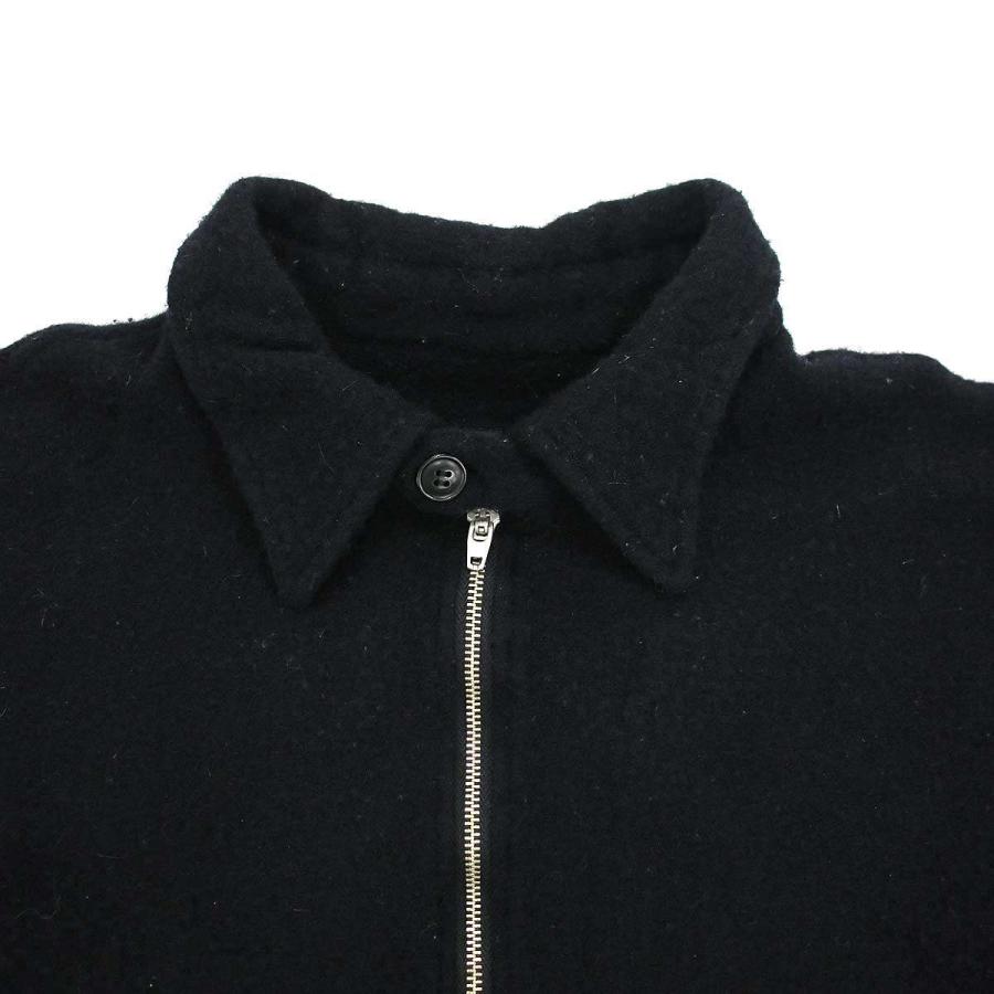 COMOLI コモリ 長袖シャツ 22AW W03-02011 縮絨ウール ハーフジップ シャツ ウール100％ ネイビー系 3【中古】 COMOLI（コモリ） 22AW 縮絨ウールハーフジップシャツ W03-02011