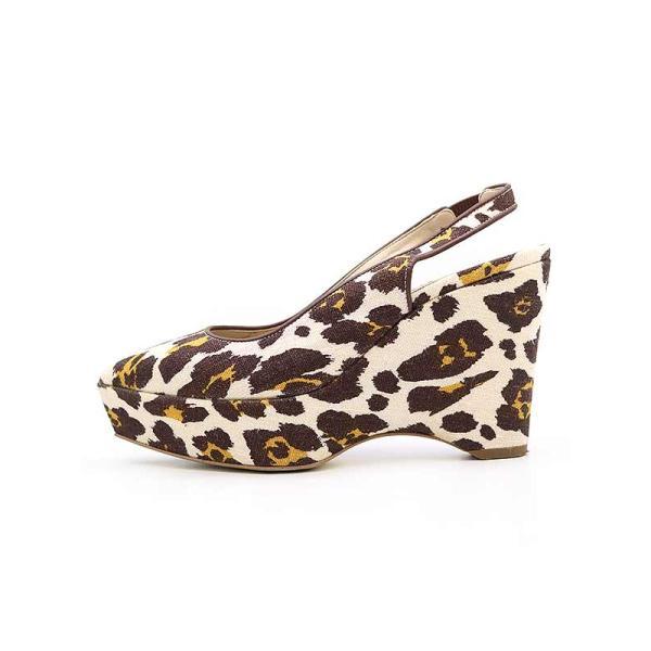 STELLA McCARTNEY ステラマッカートニー レオパードウェッジソール 