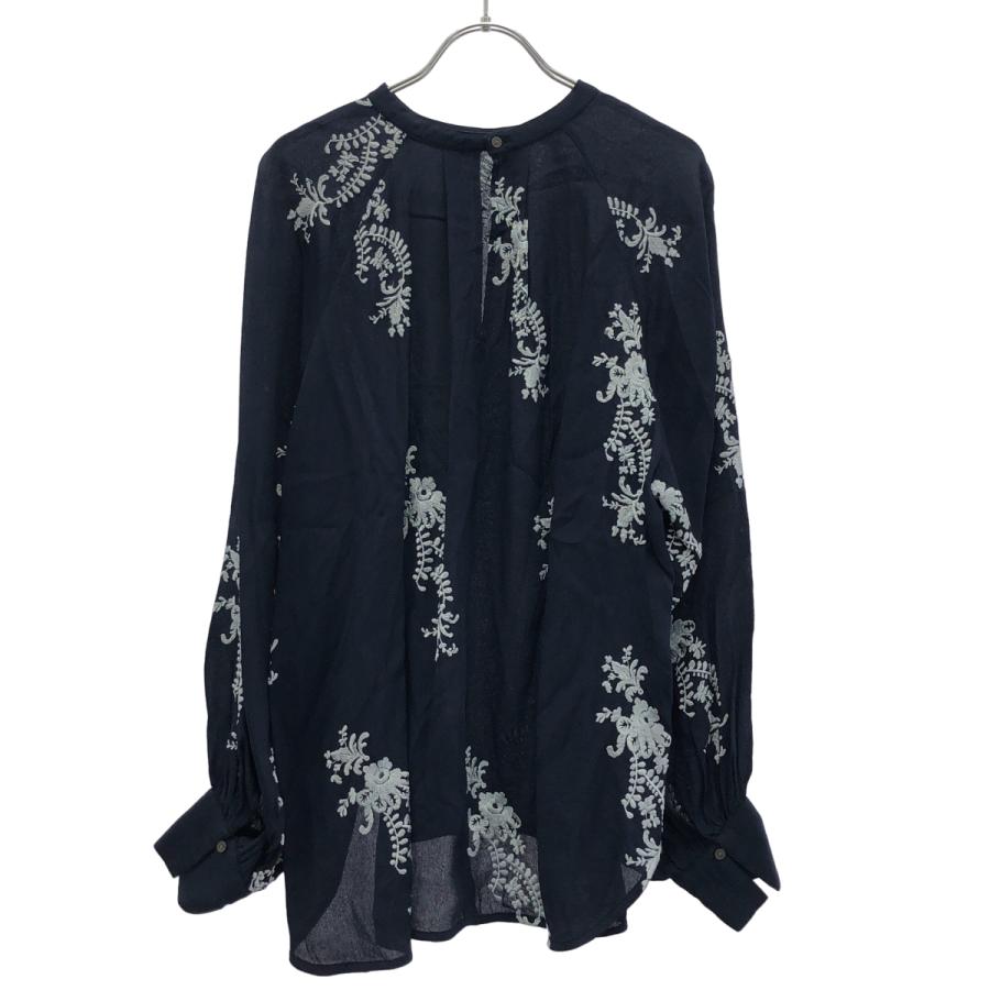 ne Quittez pas ヌキテパ 24AW Moss RAYON Lupinus Embroidery Blouse エンブロイダリーレーヨンブラウス 010142GR4 ネイビー 表記なし NE QUITTEZ PAS!（ヌキテパ） ne Quittez pas 24AW Moss RAYON Lupinus