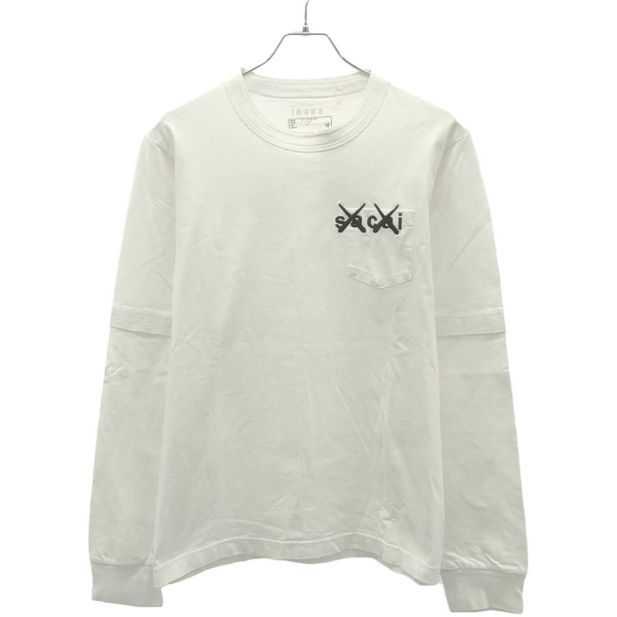 sacai（サカイ） × KAWS × カウズ 21SS Long Sleeve T-Shirt ロゴ