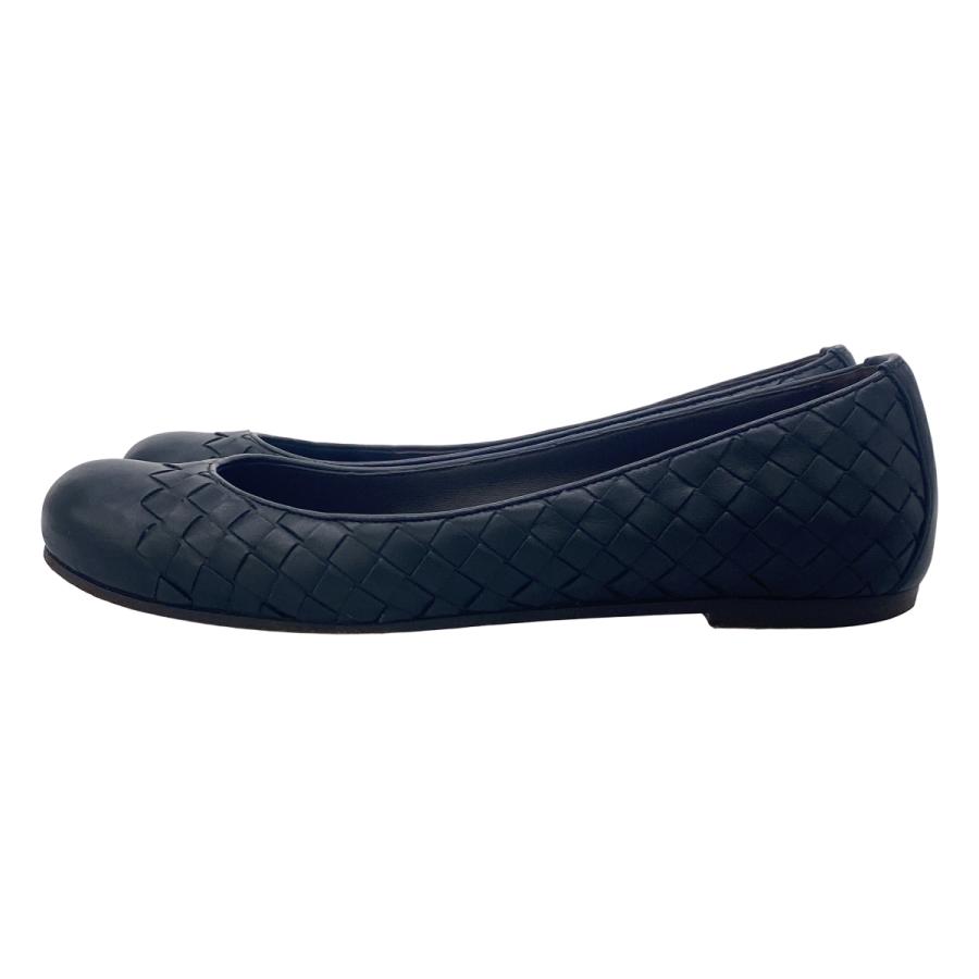 ✨️美品✨️　ボッテガヴェネタ　イントレチャート　フラットパンプス　レザー　黒 BOTTEGA VENETA（ボッテガ・ヴェネタ） イントレチャート フラット