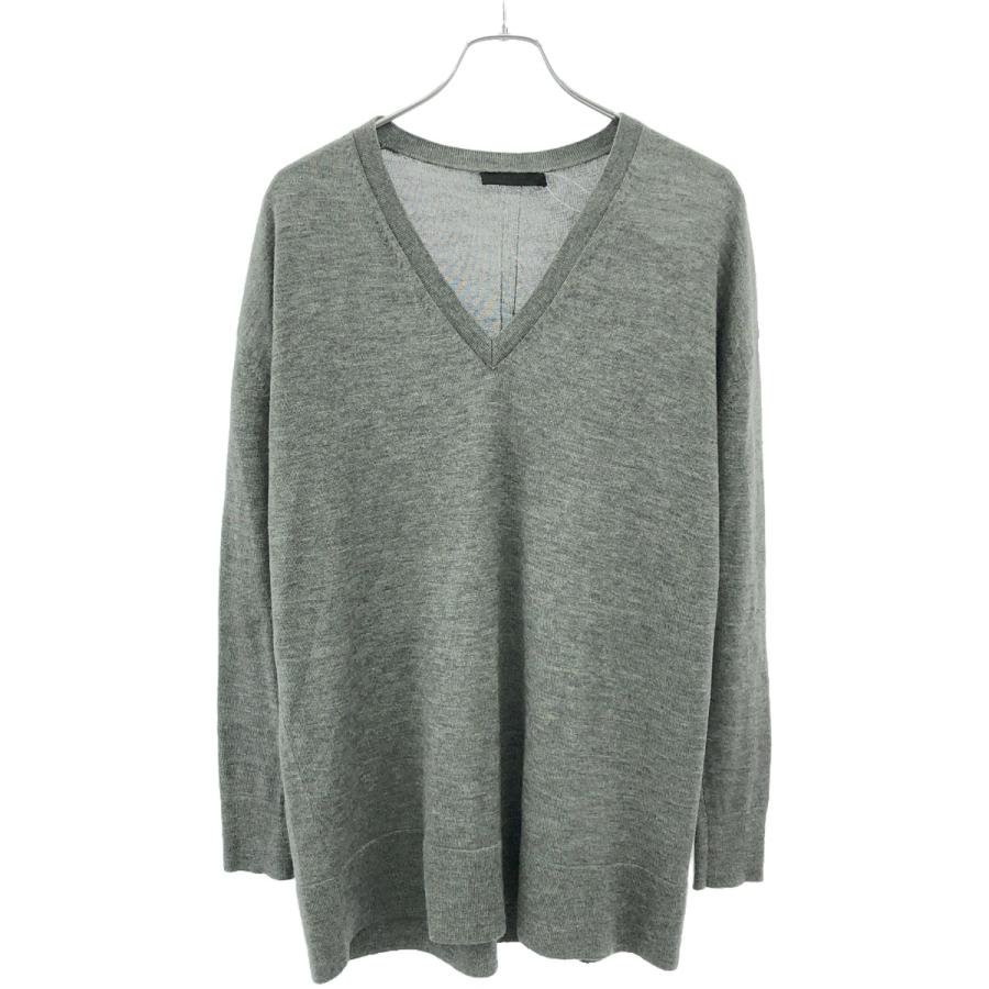 THE ROW グレー Vネック ニット カシミヤシルク XS THE ROW（ザ ロウ） ザ ロウ カシミヤシルクVネックニットセーター