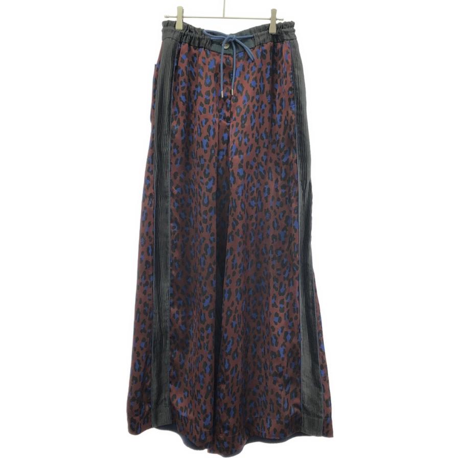 sacai（サカイ） 19SS サイドプリーツレオパードワイドイージーパンツ