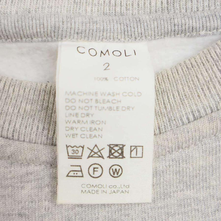COMOLI（コモリ） 23AW コットン吊裏毛 クルーネック Y03-05002 グレー