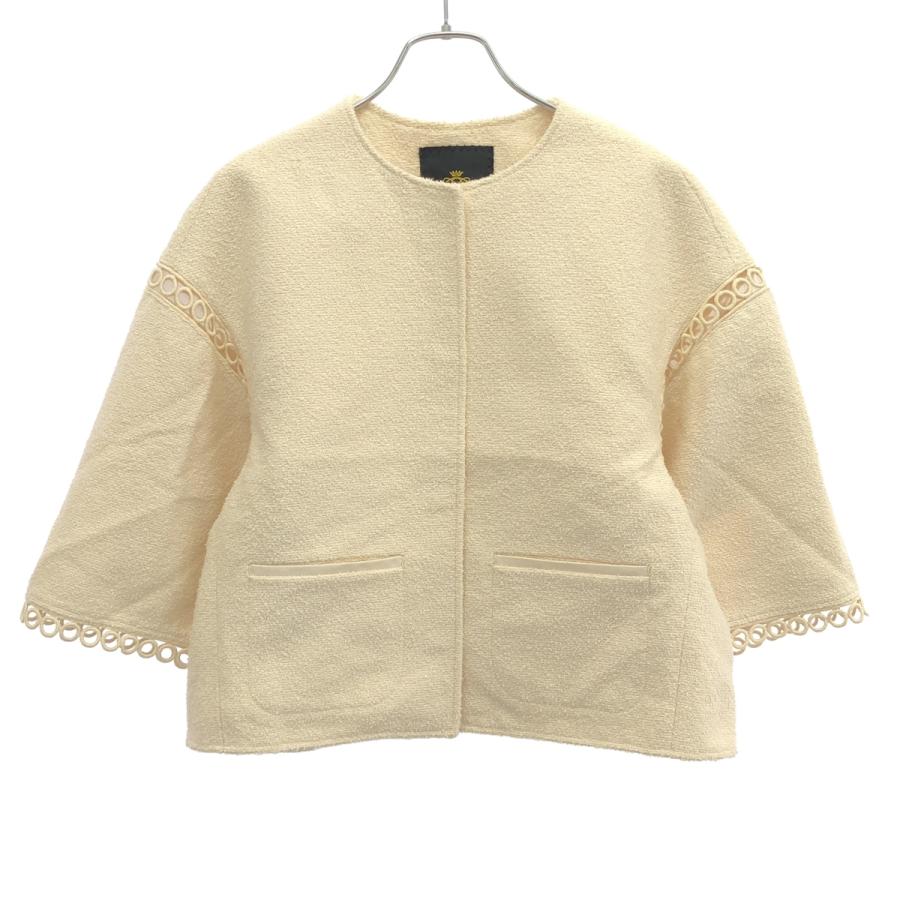 DRAWER（ドゥロワー） レーストリムノーカラージャケット 6522-234