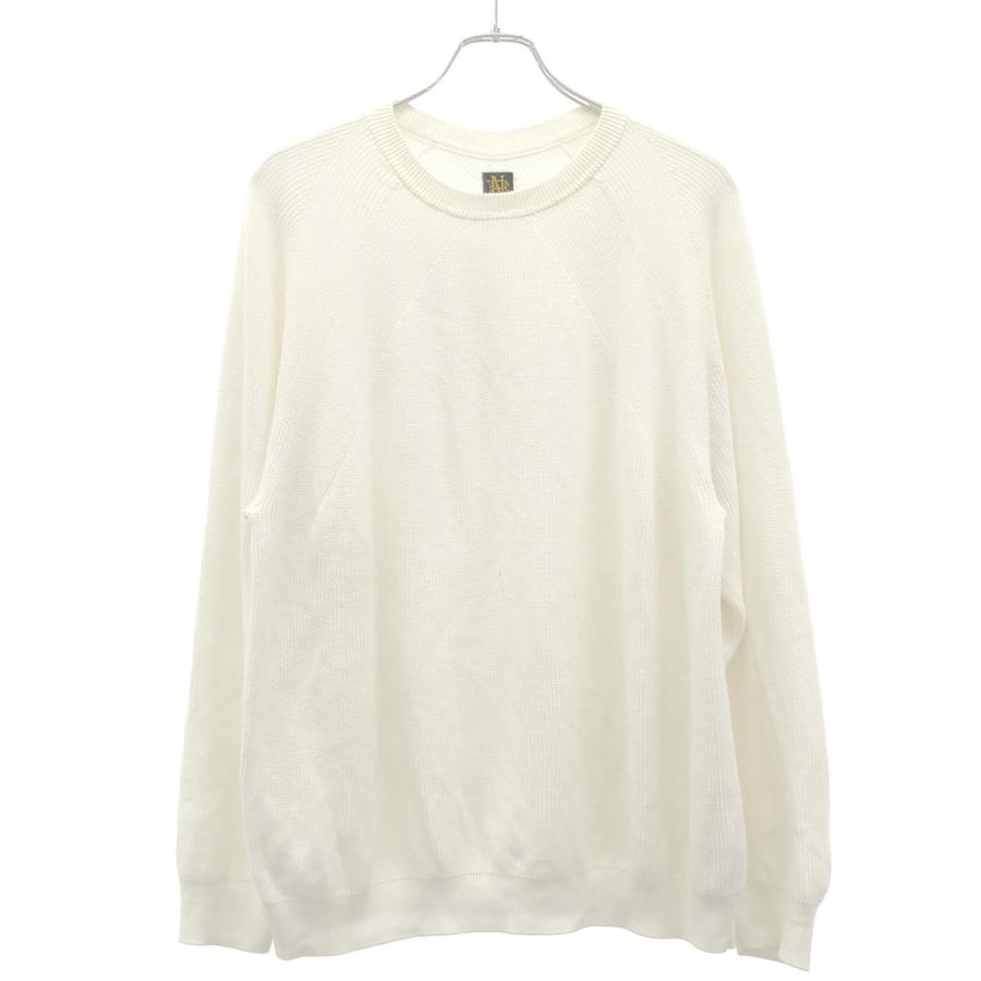 バトナー　シグネチャーニット　オフホワイト BATONER（バトナー） SEAISLAND COTTON SIGNATURE CREW NECK ニット
