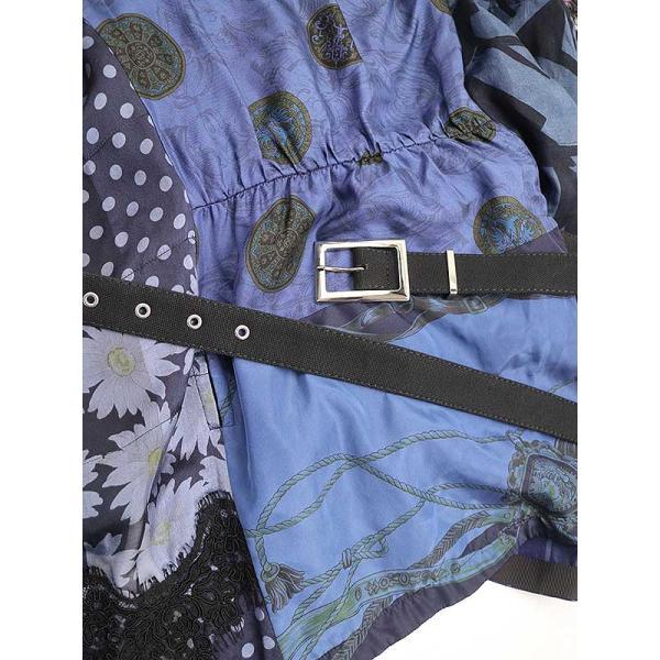 sacai サカイ 17AW スカーフ付きシャツブラウス ブルー サイズ:1  