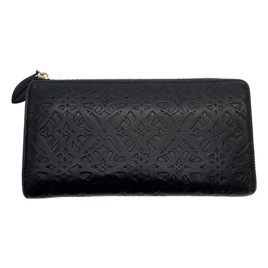 美品♡LOEWE ロエべ アナグラム リピート レザー ミニ財布 ブラック LOEWE（ロエベ） アナグラム リピート Lジップレザーウォレット