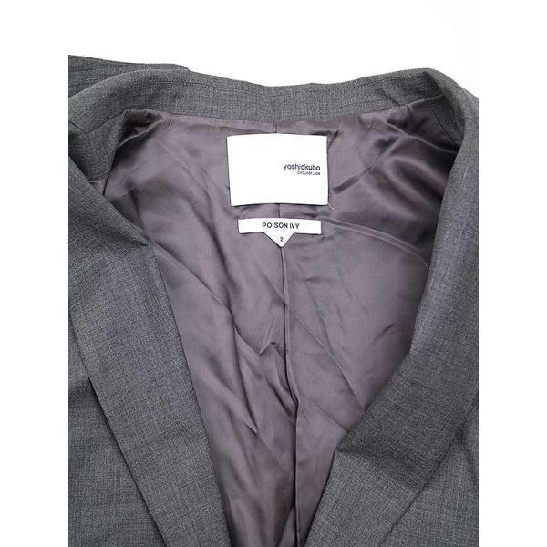 【希少・未使用タグ付き】yoshio kubo ノーカラージャケット　Mサイズ ダブルフェイスウールノーカラージャケット】｜【yoshie inaba