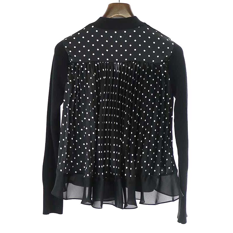 sacai サカイ 23AW Polka Dot Print Knit Cardigan ポルカドット sacai サカイ 23AW Polka Dot Print Knit Cardigan ポルカドット