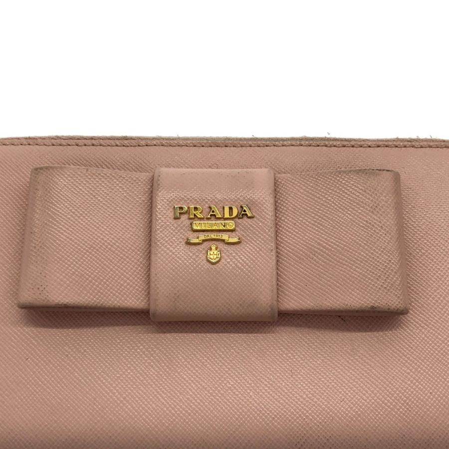 PRADA プラダ リボンデザイン ロングサフィアーノレザーウォレット 長