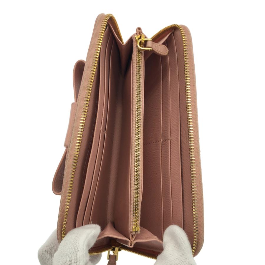 PRADA プラダ リボンデザイン ロングサフィアーノレザーウォレット 長