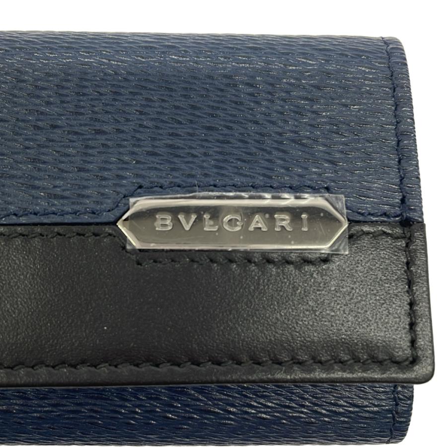 BVLGARI（ブルガリ） レザーキーケース ネイビー ITLT3MYNEOWA