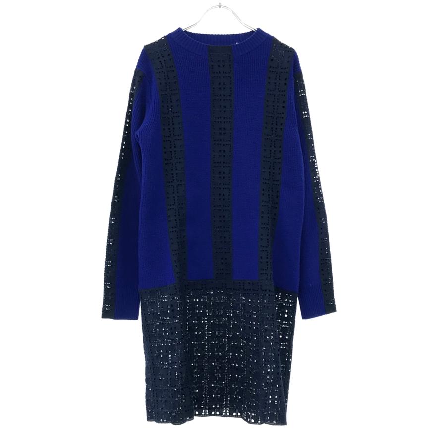 sacai luck（サカイラック） 15AW ニットワンピース 15AWLU1031 ブルー  