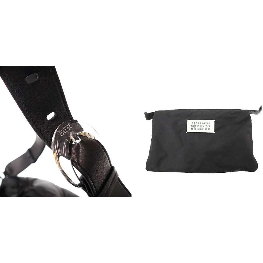 Maison Margiela 11 メゾン マルジェラ 22AW Glam Slum Bag グラムスラム レザーショルダーバッグ S56WG0177 P4300 ブラック Maison Margiela（メゾンマルジェラ） Maison Margiela 11 メゾン