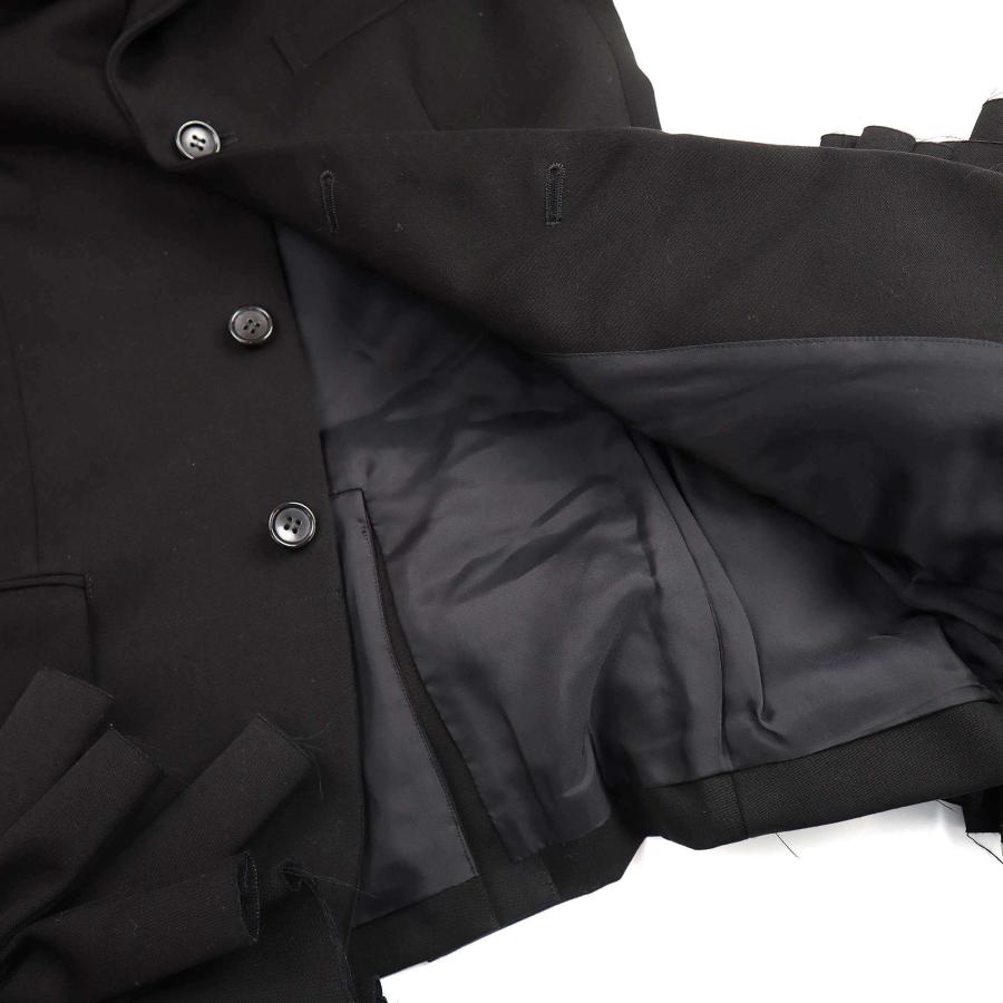 コムデギャルソン リボン装飾テーラードジャケット ストレッチ コムデギャルソンCOMME des GARCONS リボン装飾シフォン切替デザイン