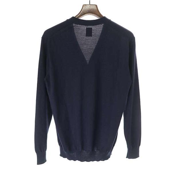 BATONER バトナー 21AW SUPERIOR MERINO V-NECK CARDIGAN メリノウールニットカーディガン ネイビー サイズ:1 レディース ITLYKHBL7TFC｜modescape｜02