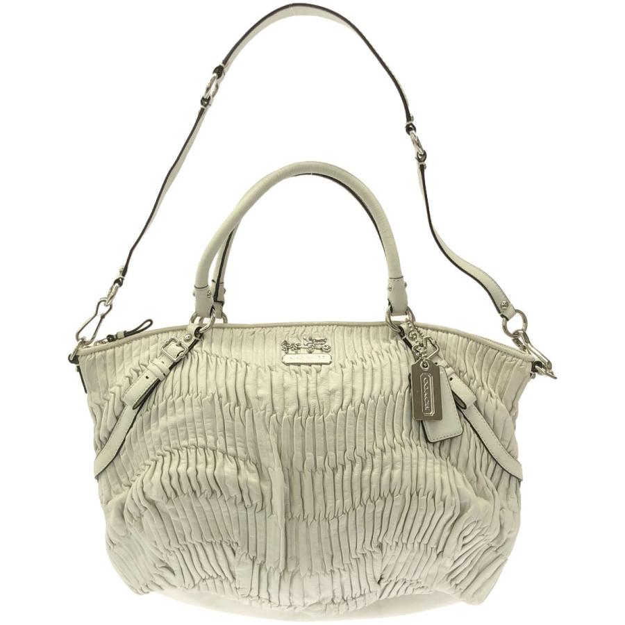 COACH コーチ 2WAY マディソンギャザースフィアレザーショルダーバッグ 