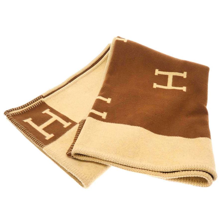 新品　HERMES エルメス　プレード　ジャカード　ブレ　カシミア　ブランケット 新品 HERMES エルメス プレード ジャカード ブレ カシミア