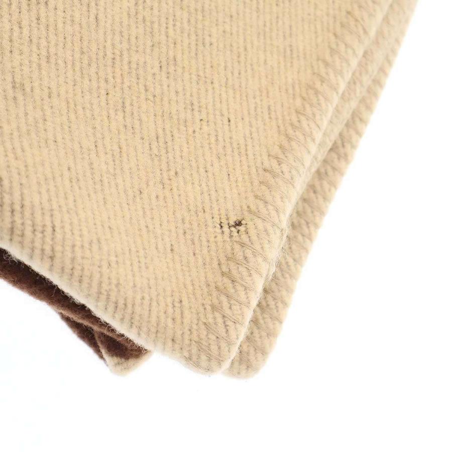 HERMES エルメス　アヴァロン　ウール ブラウン ブランケット 茶色 HERMES エルメス アヴァロン ウール ブラウン ブランケット 茶色