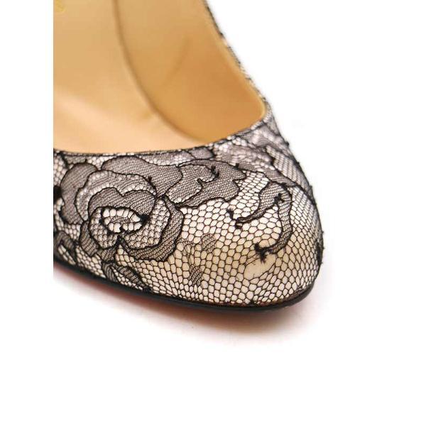 【新品・未使用品】クリスチャンルブタン　ブーティ　　エナメル　レース Christian Louboutin クリスチャンルブタン フラワーレース